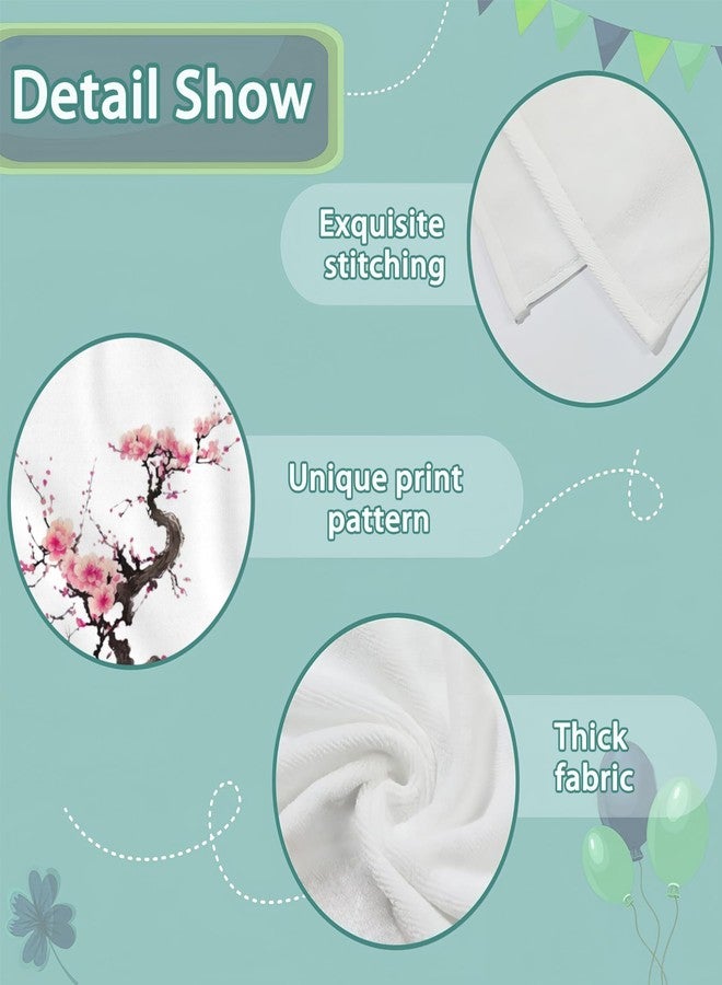Snowmolle 2 Pack Pink Cherry Blossom Hand Bath Towel,Spring Sakura Flowers Hand Towel Set of 2 Fingertip Towel Bathtub Decorative Kitchen Towel Highly Absorbent SPA Gym 14x28 Inch - Image 3